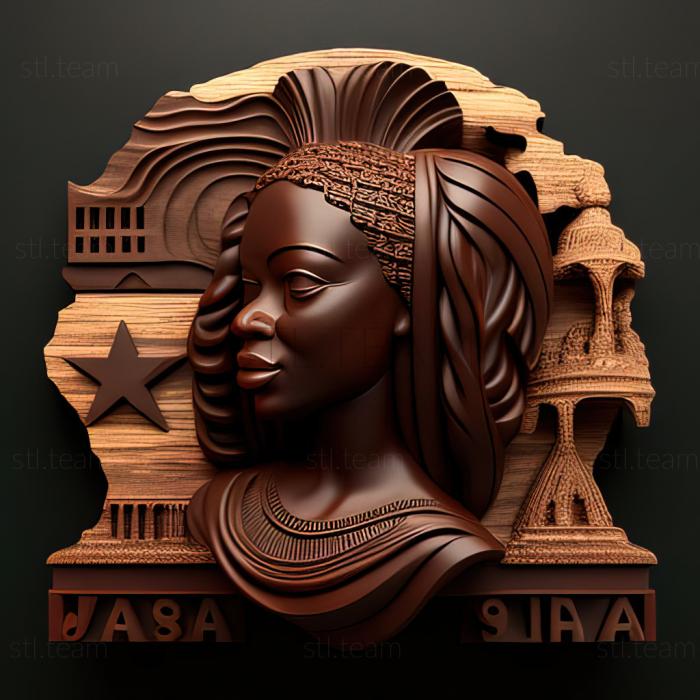 3D модель Гана Республіка Гана (STL)